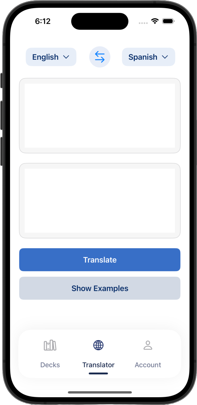 Nebu translator screen
